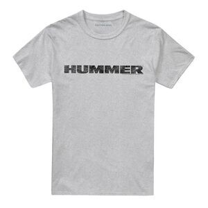 Hummer Unisex Adult Distressed Logo T-Shirt / Athletic Heather